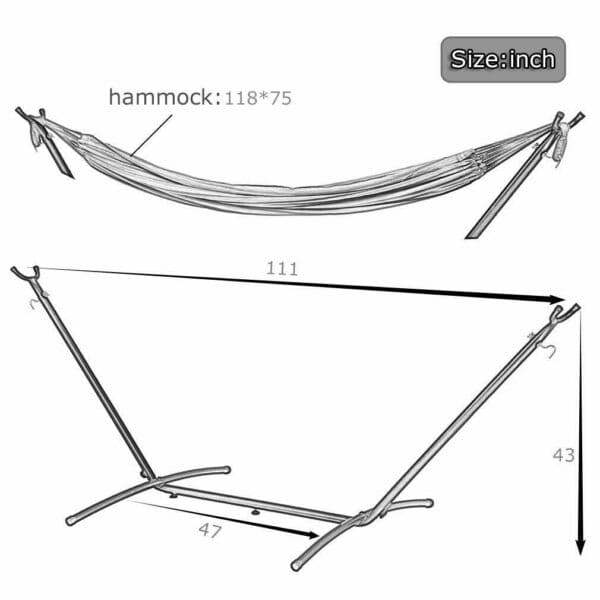 A diagram of a hammock.