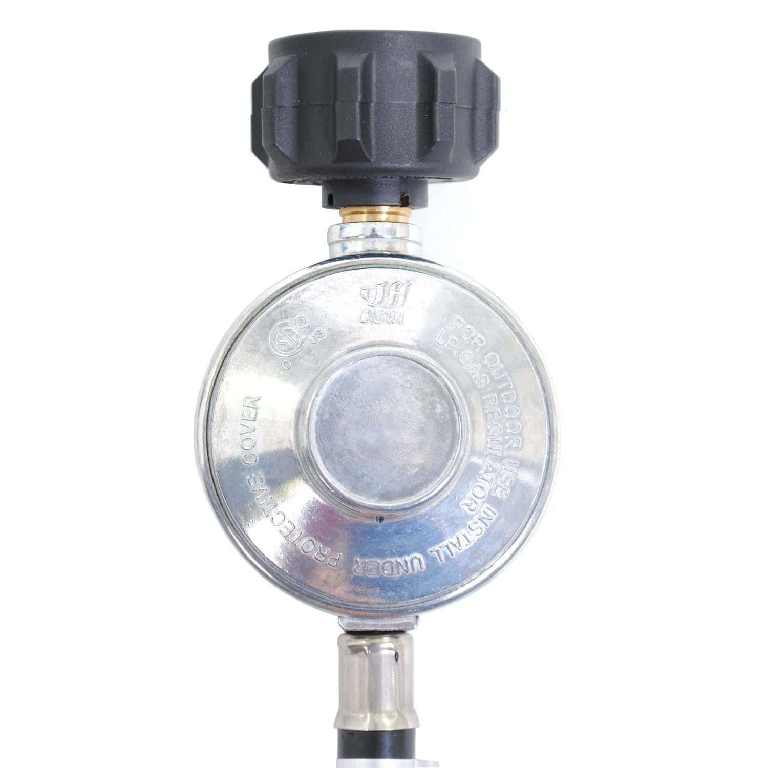 A gas pressure gauge on a white background.
