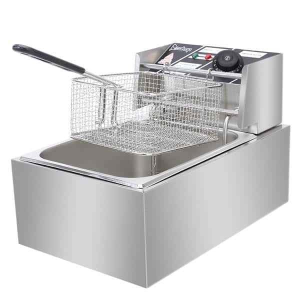 EH81 6L Stainless Steel Single Cylinder Electric Fryer 2500W 2