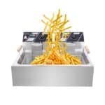 Zokop Stainless Steel Large Single-Cylinder Electric Fryer 5000W