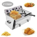 Zokop Stainless Steel Faucet Double Tank Deep Fryer