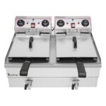 Zokop Stainless Steel Faucet Double Tank Deep Fryer