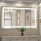 White LED Mirror With Bathroom Vanity