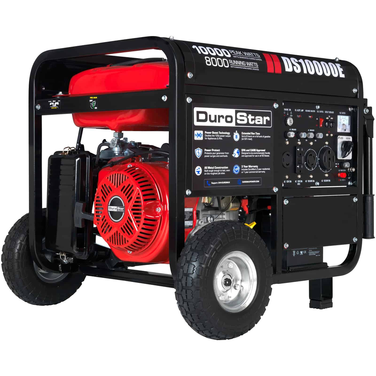 DuroStar-DS10000E-10000W-440cc-Portable-Gas-Generator-w-Wheel-Kit