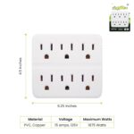 Go-Green-Power-GG-16000TW-6-Outlet-Wall-Tap-Adapter-White