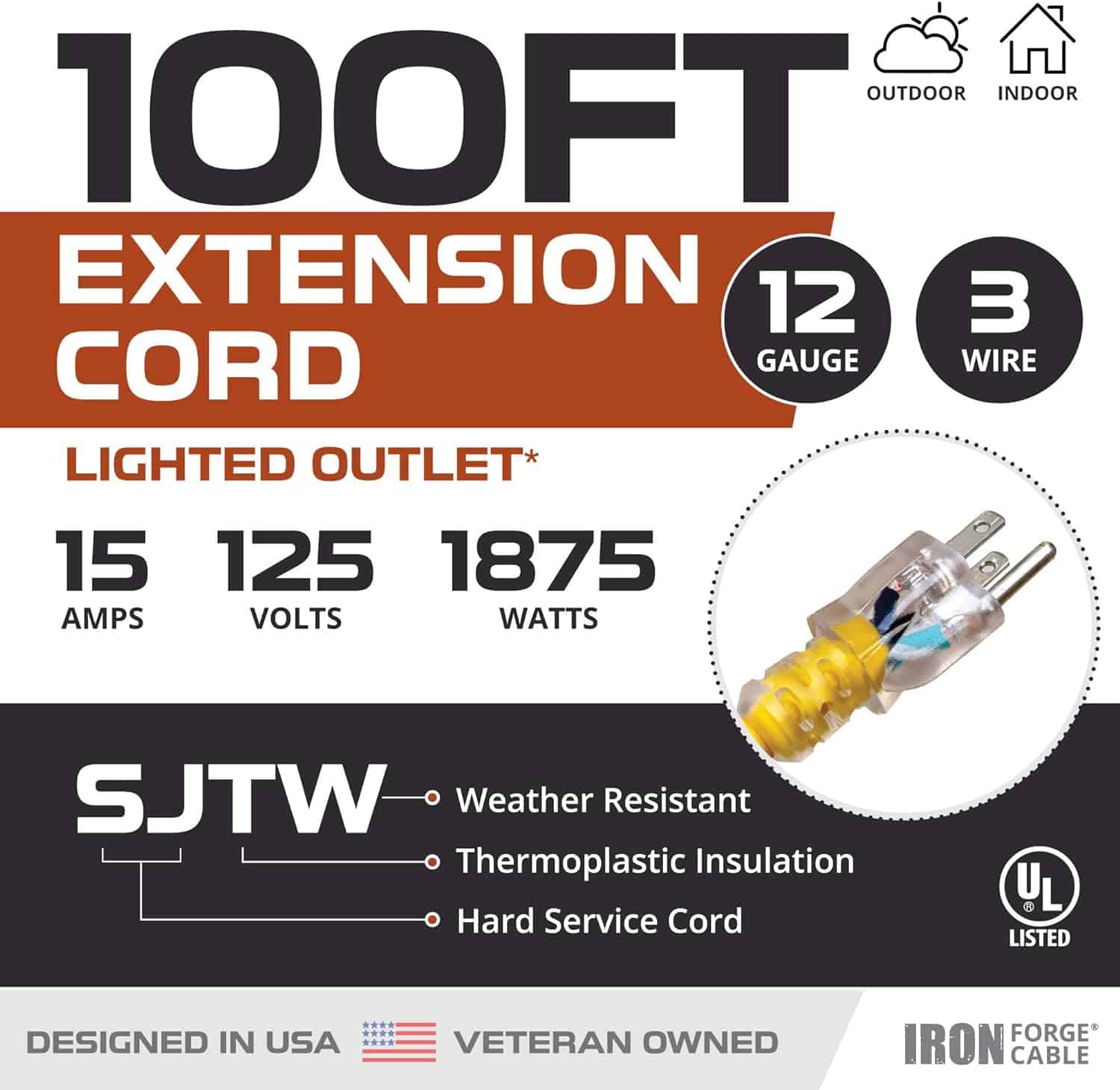 IRON-FORGE-CABLE-2-Pack-of-100-Foot-Lighted-Outdoor-Extension-Cord-12-3-SJTW-Heavy-Duty-Yellow-Extension-Cable-with-3-Prong-Grounded-Plug-for-Safety-15-AMP-Great-for-Garden-and-Major-Appliances
