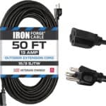 Iron-Forge-50-Ft-Extension-Cord-16-3-Black-50-Foot-Extension-Cord-Indoor-Outdoor-Use-3-Prong-Weatherproof-Exterior-Extension-Cord-Great-for-Garden