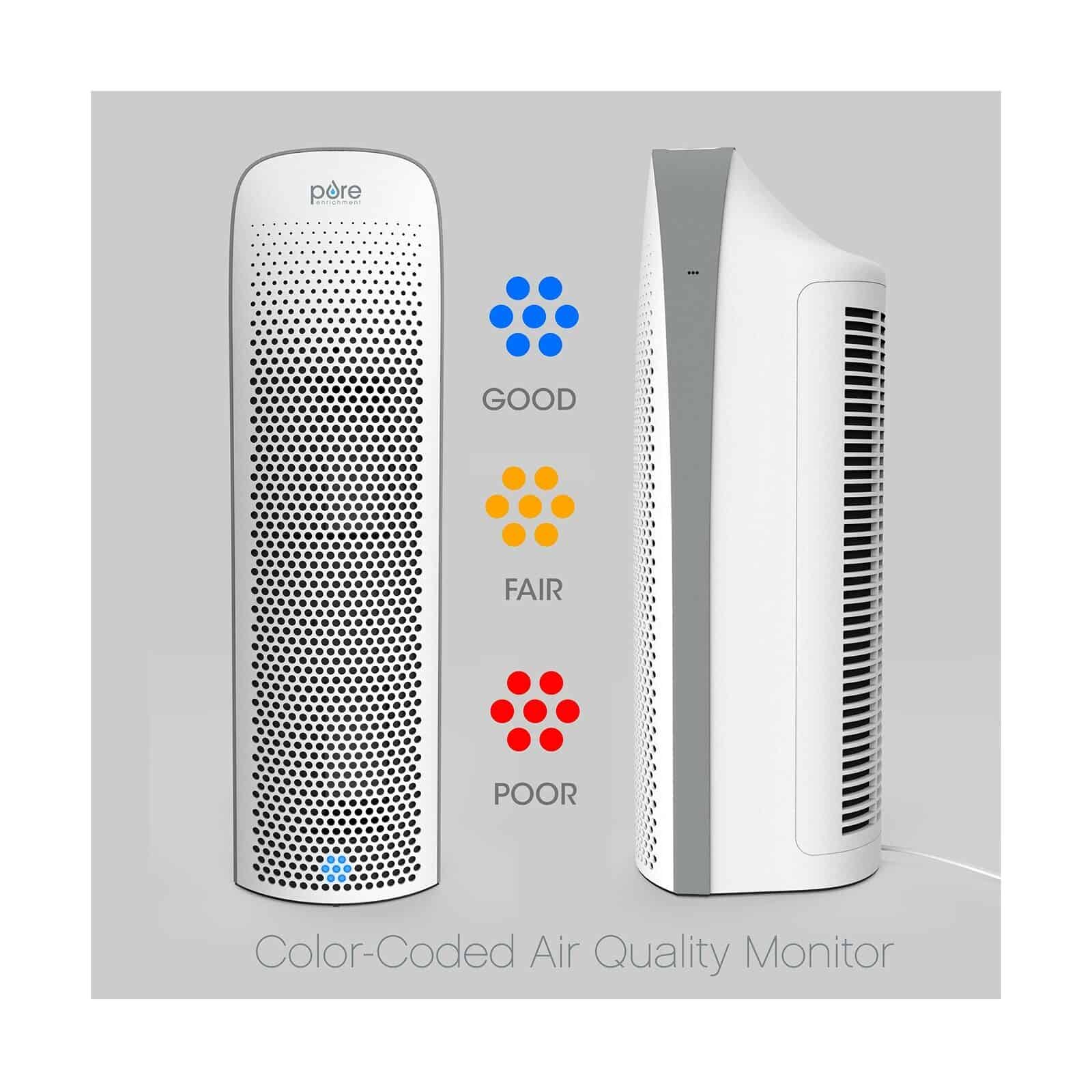 Pure Enrichment PureZone Elite – Ultra-Quiet 4-in-1 True HEPA Air Purifier with Smart Air Quality Monitor 5