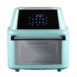 A turquoise ZOKOP 120V 16 L Air Fryer 1800W Mint Green oven with a digital display showing the temperature on a white background.