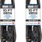 2-Pack-of-10-Ft-Extension-Cords-with-3-Electrical-Power-Outlets-16-3-Durable-Black-Extension-Cord-Pack