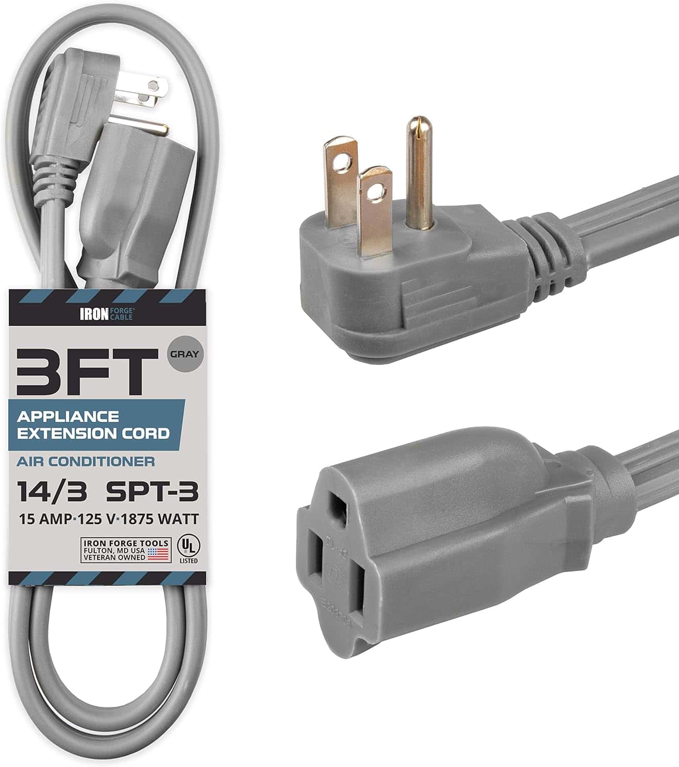 3-Ft-Appliance-Extension-Cord-Heavy-Duty-Gray-14-Gauge-3-Prong-SPT-3-Cable-for-Air-Conditioner-or-Refrigerator