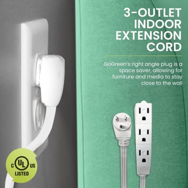 GoGreen-Power-GG-19608-16-3-8-3-Outlet-Extension-Cord-White-8-Ft-Cord