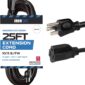 Iron-Forge-10-Gauge-Extension-Cord-25-FT-15-AMP-Extension-Cord-with-3-Prong-10-AWG-Water-Resistant-Black-Outdoor-Extension-Cord-Great-for-Generator-Compressor-Major-Appliances-US-Veteran-Owned