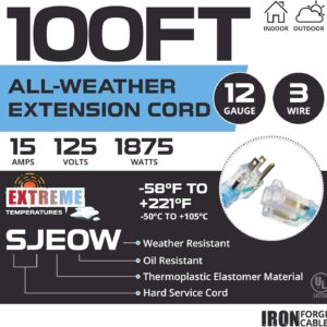 Iron-Forge-Cable-100-Ft-All-Weather-Extension-Cord-Stays-Flexible-in-Extreme-Cold-Hot-Temperatures-from-58°F-to-221°F-12-3-SJEOW-Heavy-Duty