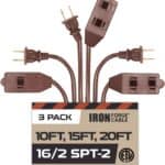 Iron-Forge-Cable-Brown-Extension-Cord-with-3-Outlets-3-Pack-10ft-15ft-20ft-16-2-Indoor-Extension-Cord-with-Multiple-Outlets-13-AMP-2-Prong-Electrical-Cable-for-Home-Office-Household-Appliances