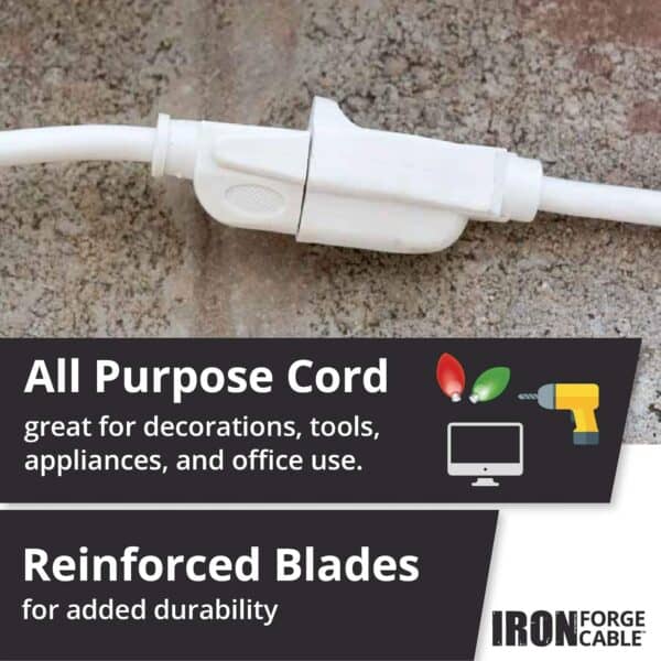 Iron-Forge-Cable-White-Extension-Cord-10-Foot-3-Prong-2-Pack-16-3-Weatherproof-Indoor-Outdoor-Extension-Cord-10-ft-White-Electrical-Power-Cable-for-Home-Office-Lights-Decoration-13-Amp-SJTW