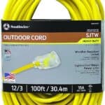 Southwire-25890002-2589SW0002-Outdoor-Cord-12-3-SJTW-Heavy-Duty-3-Prong-Extension-Cord-Water-Resistant-Vinyl-Jacket-for-Commercial-Use-and-Major-Appliances-Foot-Yellow-100-Feet-Ft