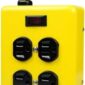 Yellow-Jacket-2177N-Metal-Power-Block-with-4-Outlets-and-Lighted-Switch-4-foot-Cord