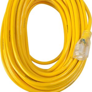 Yellow-Jacket-2885-12-3-Heavy-Duty-15-Amp-Premium-SJTW-Contractor-Extension-Cord-with-Lighted-End-Ideal-use-With-Heavy-Duty-Equipment-and-Tools-Durable-Molded-Plugs-100-Feet-Yellow